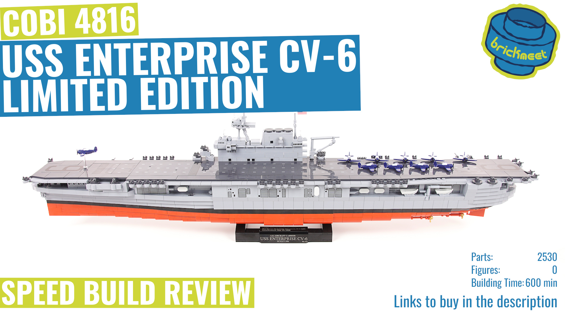 COBI 4816 USS Enterprise CV-6 *LIMITED EDITION* - Speed Build