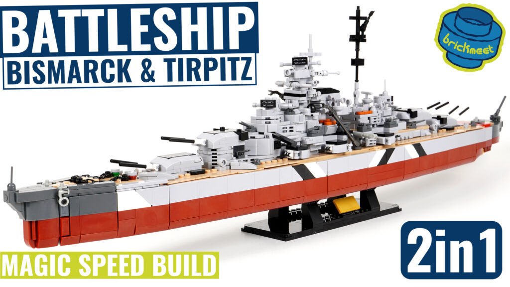Sluban B1102 – Battleship Bismarck & Tirpitz (Speed Build Review)