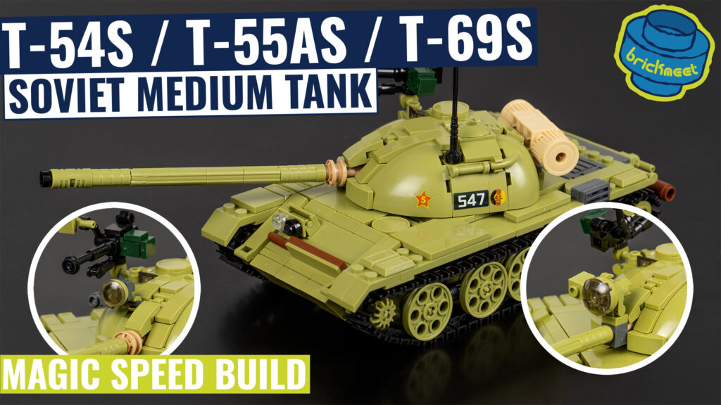 Sluban B1135 – T-54S / T-55AS / T-69S – Soviet Medium Tank Triple  (Speed Build Review)