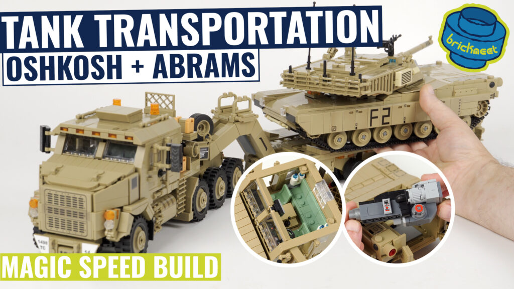 Panlos 628015 – Tank Transportation w/ Oshkosh Tractor & M1 Abrams (Speed Build Review)