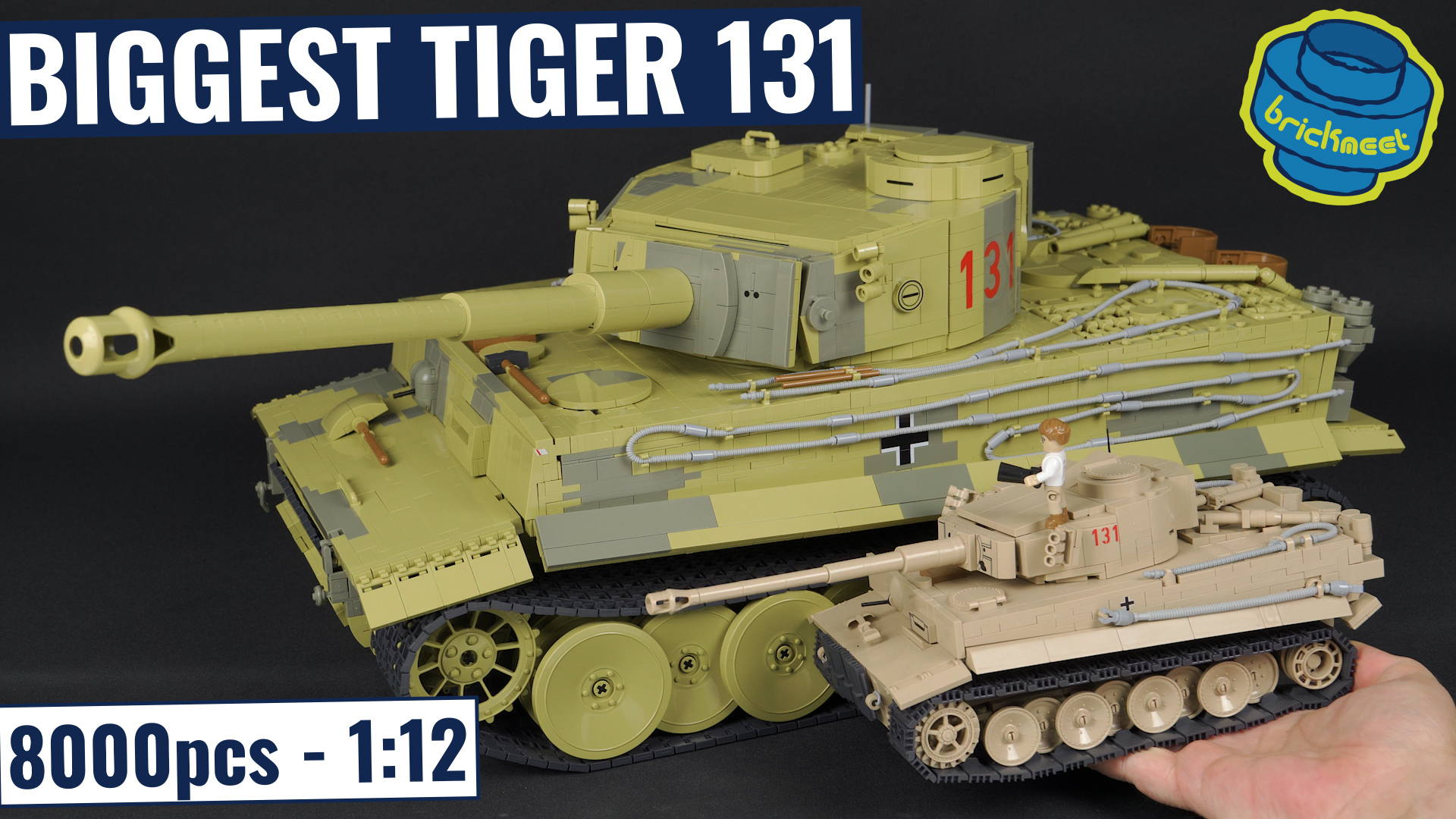 COBI 2801 - PzKpfw VI Tiger 131 - 8000pcs- 70cm - Massive