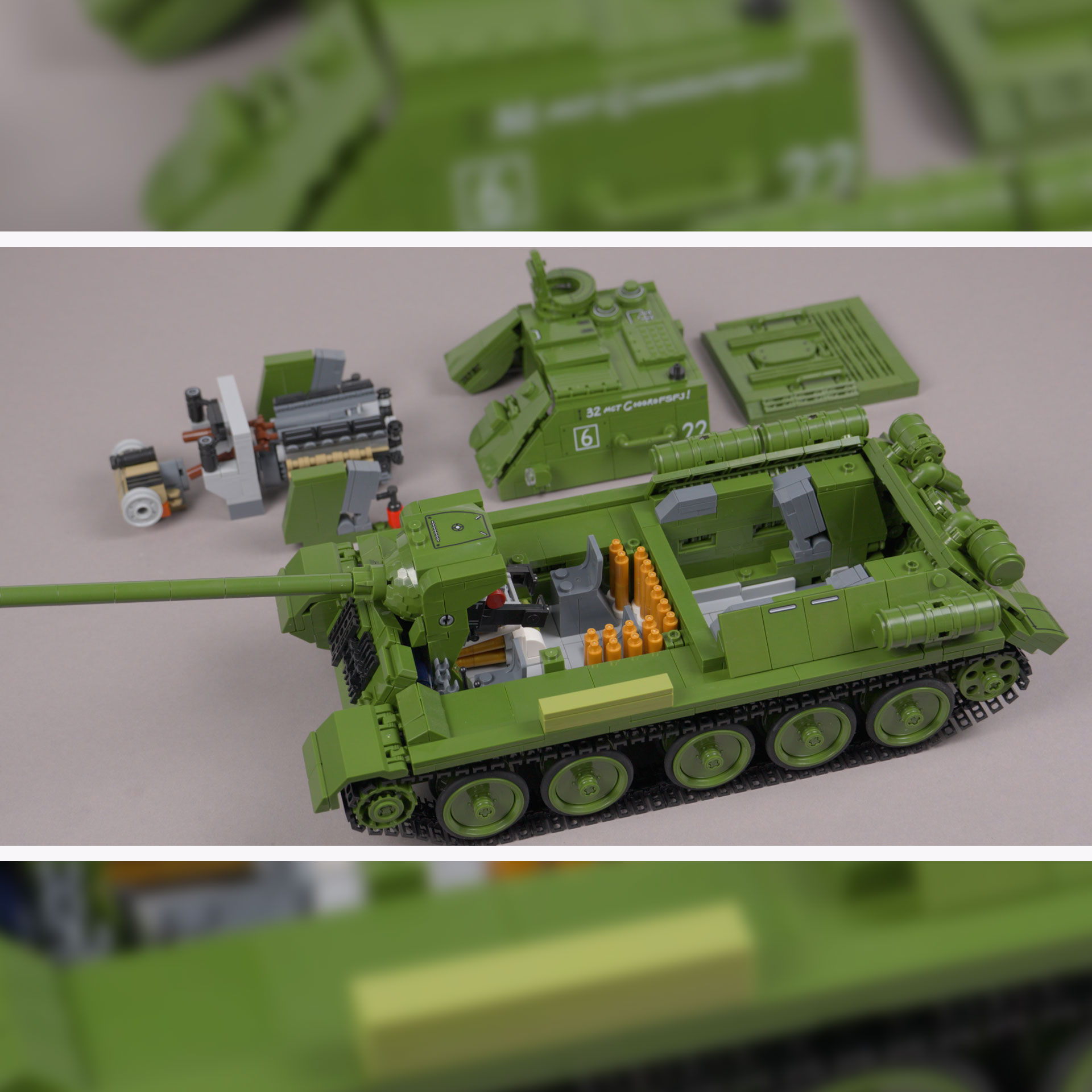 Brickmeet Panlos 632022 - SU-100 Tank Destroyer (Speed Build Review) - BrickMeet EN