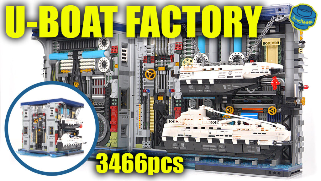 Reobrix 66038 – U-Boat Factory – Book-Style /w Light & 3466 pcs