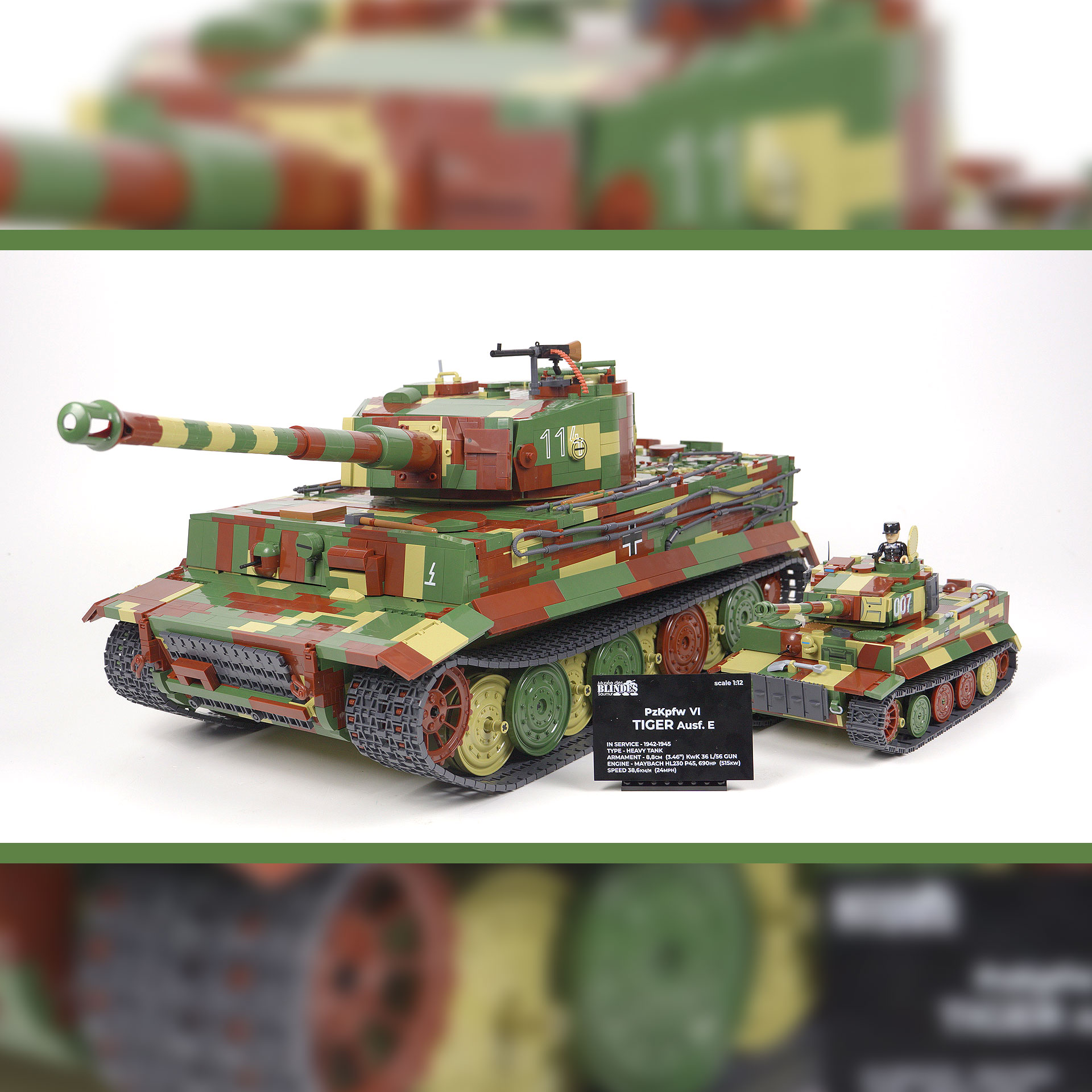 COBI 2807 - Tiger I Ausf. E 1:12 (Speed Build Review) - BrickMeet EN