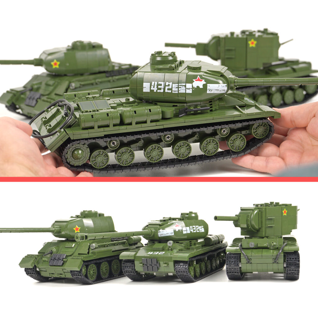 12GO IS-2, KV-2, T-34/85 (Speed Build Review) - BrickMeet EN